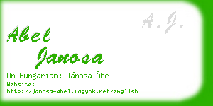 abel janosa business card
