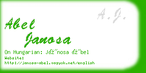 abel janosa business card